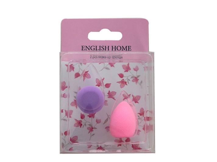 floare Cu 2 Piese Burete De Machiaj 8.5x6x2 cm Lila - Roz