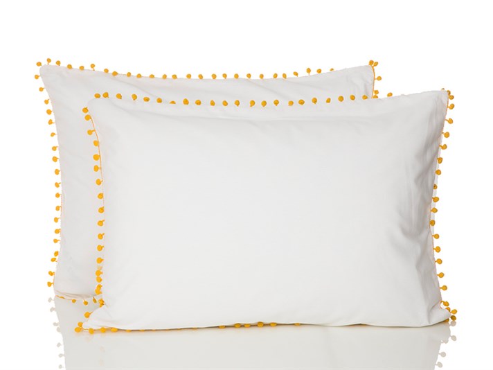 Floare Mimosa Cottony Set 2  FAȚĂ DE PERNĂ 50x70 cm Yellow.