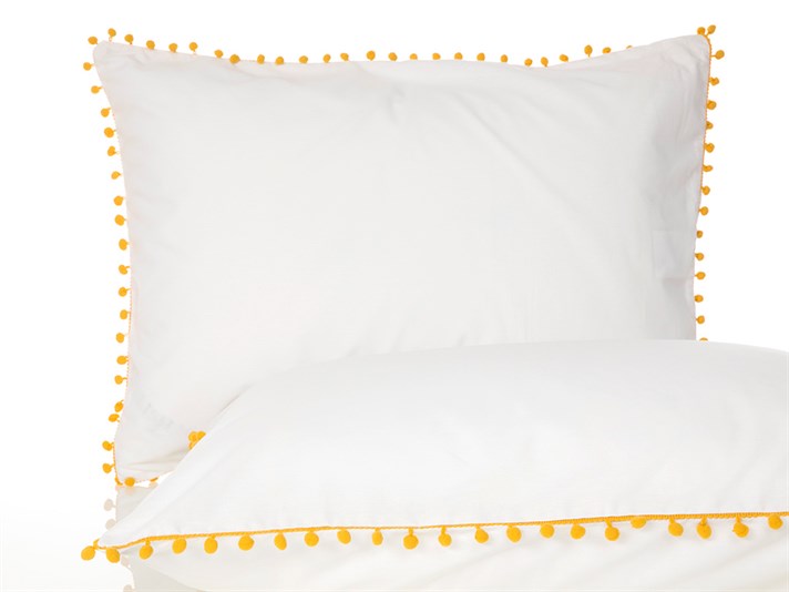 Floare Mimosa Cottony Set 2  FAȚĂ DE PERNĂ 50x70 cm Yellow.