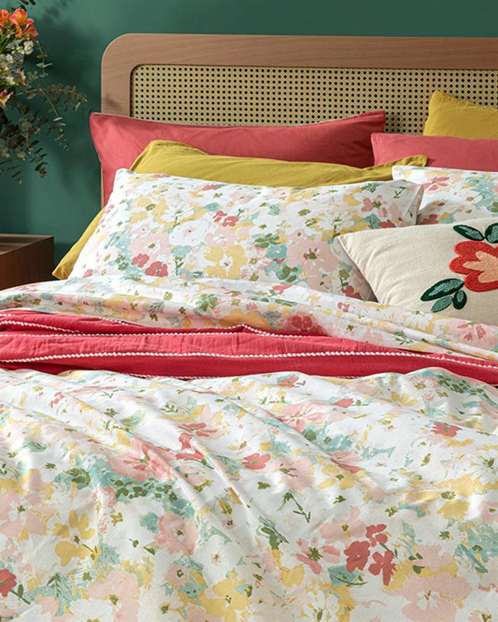 Floral Pureness Cottony Pentru O Persoana Set Lenjerıe De Pat 160*220 Cm Roz