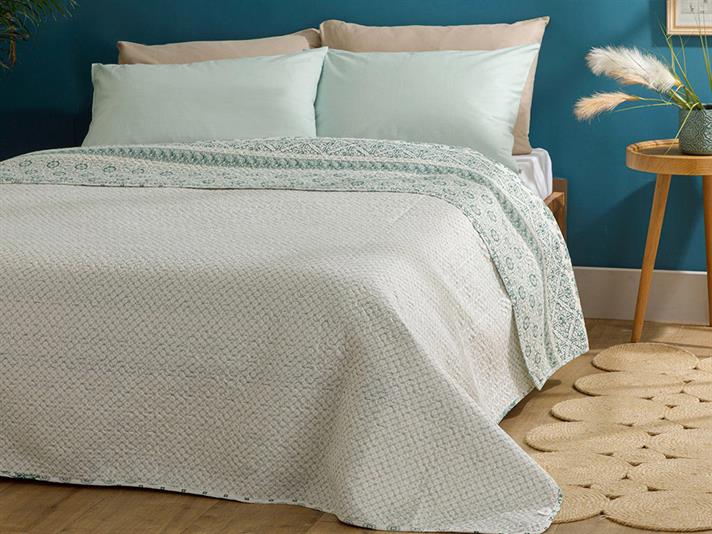 Floral Urban Poliester King Size Cuvertură Multifuncțională 240*220 Cm verde mentă