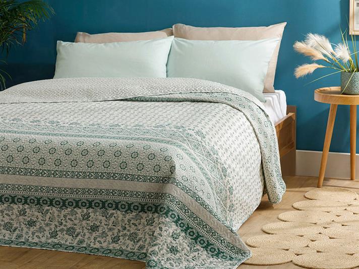 Floral Urban Poliester King Size Cuvertură Multifuncțională 240*220 Cm verde mentă