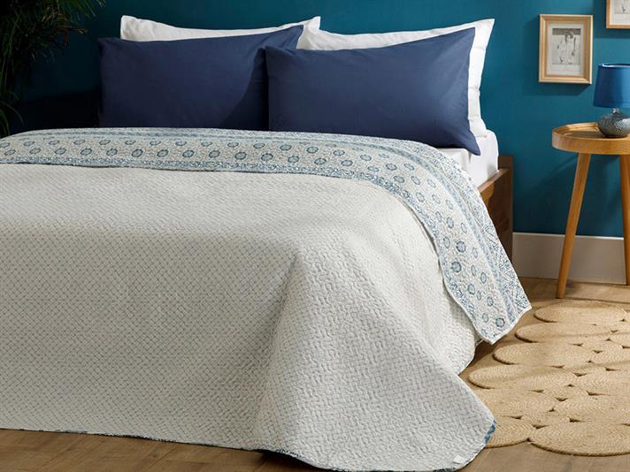 Floral Urban Poliester King Size Cuvertură Multifuncțională 240*220 Cm Albastru