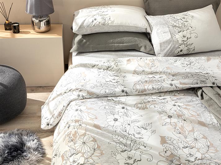 Florent Bumbac King Size Set Lenjerie De Pat 240x220 cm Gri