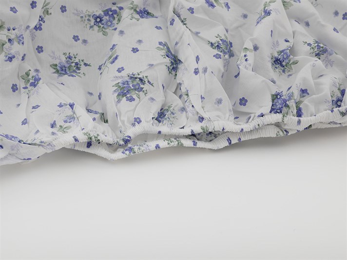 Flori crocante Bumbac For One Person  SET DE CEARȘAFURI E 100x200 cm Violet.