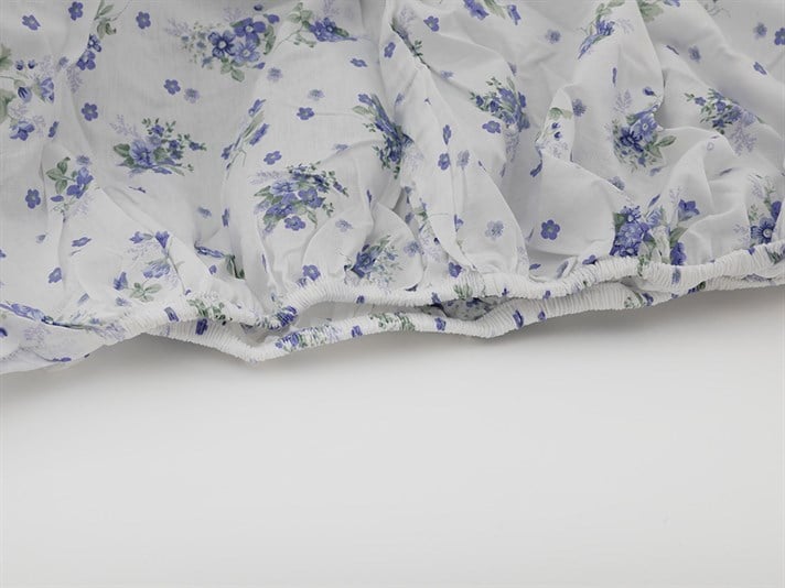 Flori crocante Bumbac Double Person  SET DE CEARȘAFURI E 160x200 cm Violet.