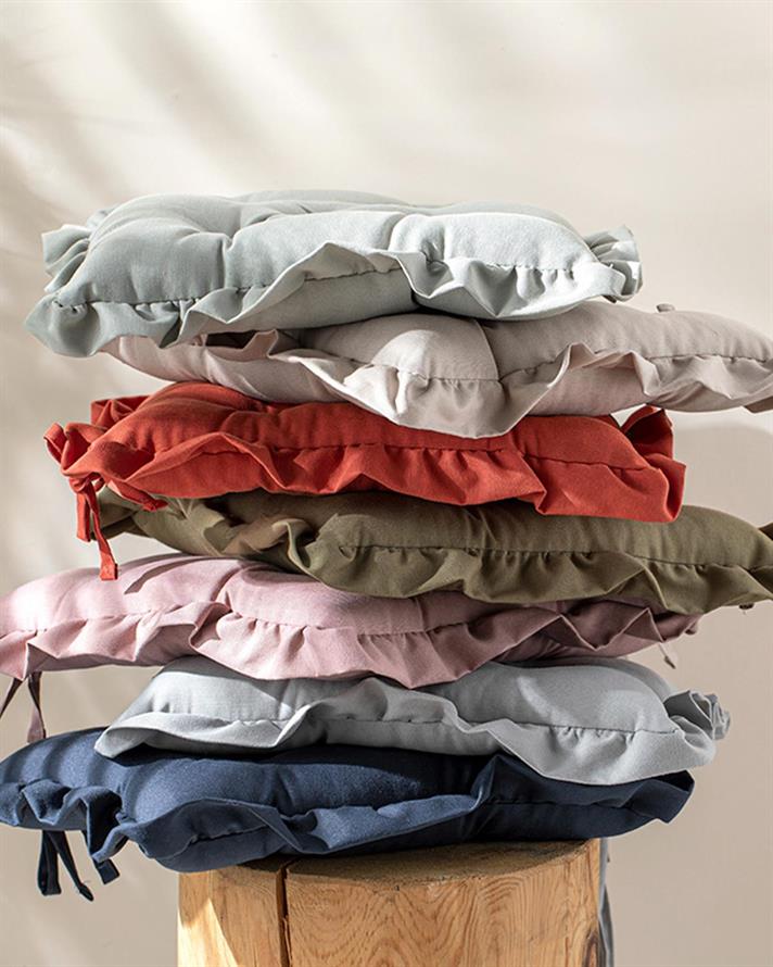 Flounce Pernă Pentru Scaun, Bumbac Poliester, 45*45 Cm, Kaki