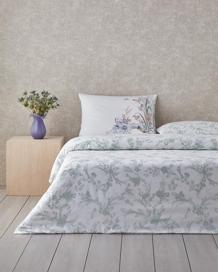 Flower Dance Cu Bumbac Single Set Lenjerie De Pat 160x220 cm Roz - Bej