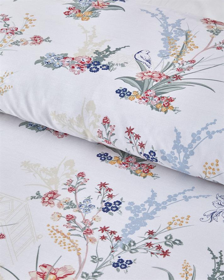 Flower Dance Cu Bumbac Single Set Lenjerie De Pat 160x220 cm Roz - Bej