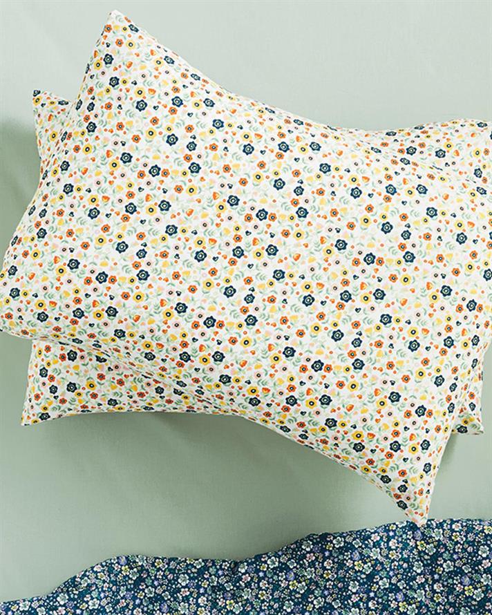 Flower Shadow Față De Pernă Set 2, Ușor De Calcat, 50*70 Cm, Crem-Roșu