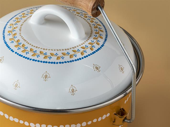 Flower Spree Enamel Copper Bucket 2L Mustard
