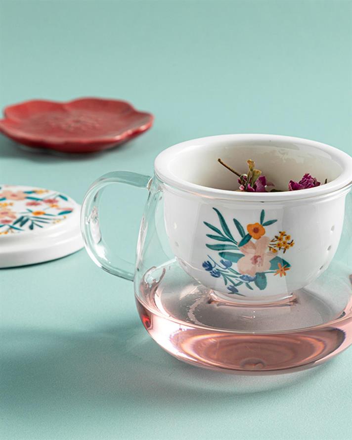Flower Spree Glass Pahar Pentru Esență 340 Ml Colorat.