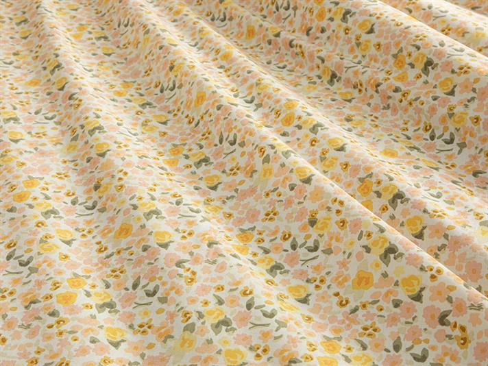 Floweret Set De Lenjerıe De Pat Super Rege, Din Bumbac, 260*220 Cm, Galben