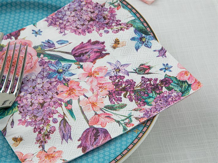 Flowers of Paradise Paper 20 Set Tissue Napkin 33x33 cm Pink