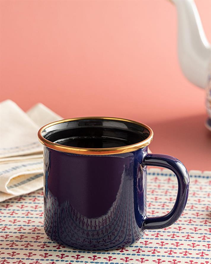 Flowertopia Enamel Cup 350 ml İndigo