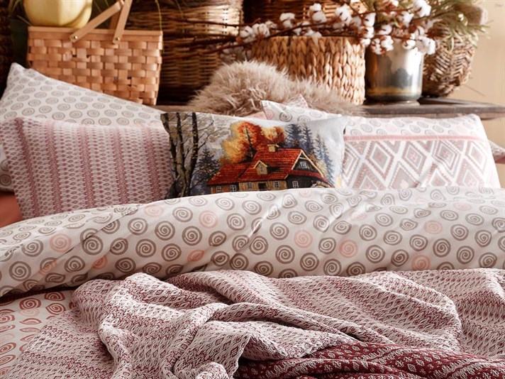 Folclor urban Cottony Double Person  SET LENJERIE DE PAT 200x220 cm Pink