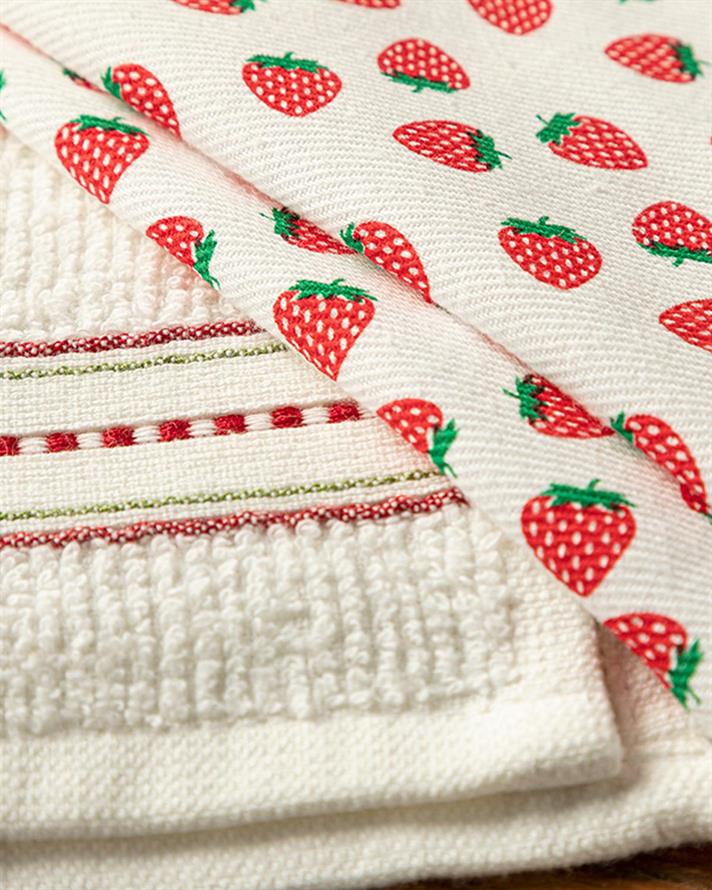 Fragola Cotton 2 Set Drying Cloth 30x50 cm Red