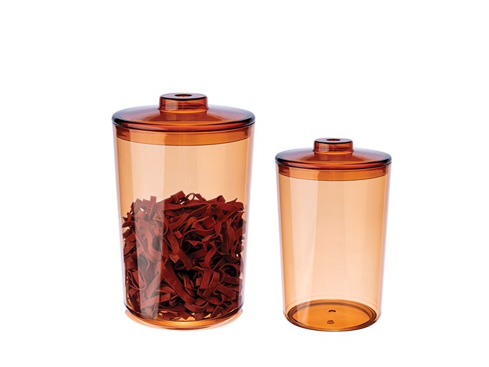 Freda Plastic 2 Set Food Container 75x75 cm+16x21 cm Amber