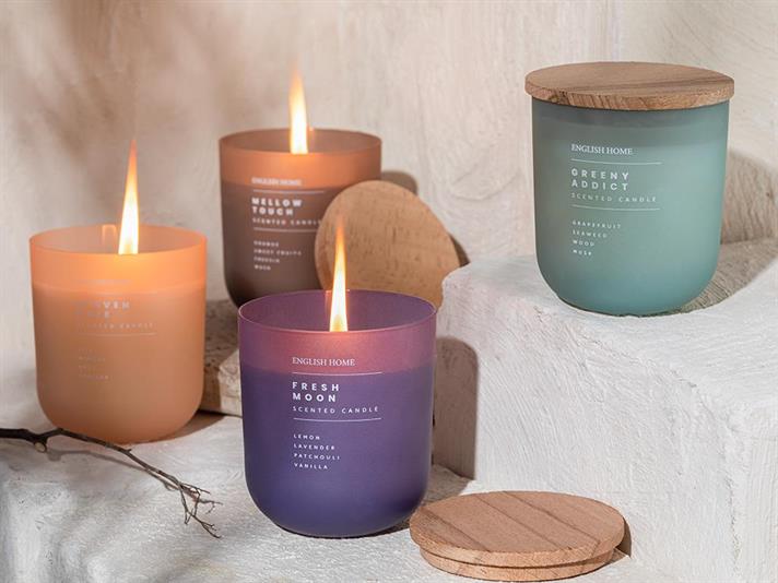 Fresh Moon Lumânare Parfumată , 280 G, Alb - Roșu Cărămidă