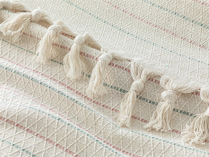 Fresh Stripes Țesătură Double Set Cuverturi Pat 240x260 cm Ecru