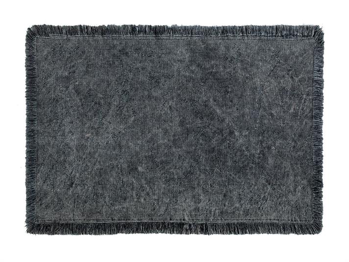 Covor țesut, Fringe, 160x230 cm, bumbac, bleumarin