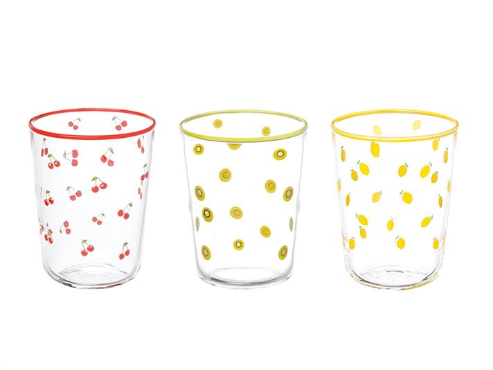 Fruity Glass 6 Set Served with Coffee Water Glass 120 ml Colorful