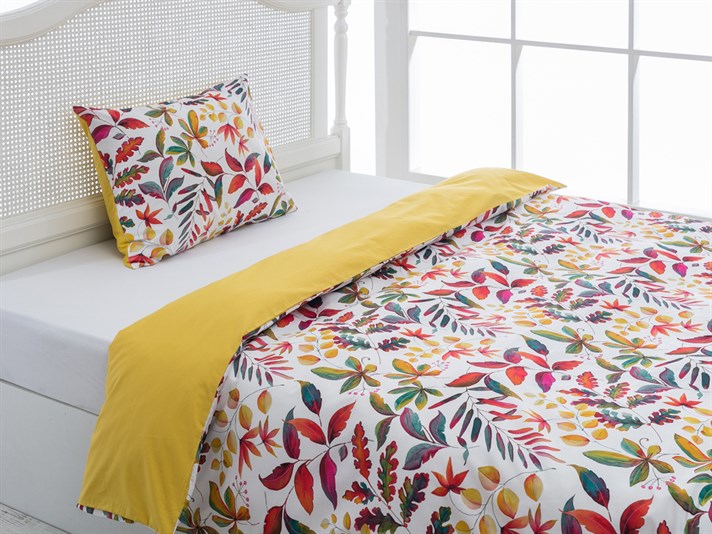 Frunza de toamnă Cu Bumbac Single Lenjerie De Pat 160x220 cm Galben