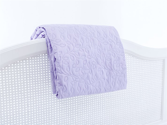 frunze  Microfibră Persoană dublă  CUVERTURĂ DE PAT MU 200x220 cm Liliac.