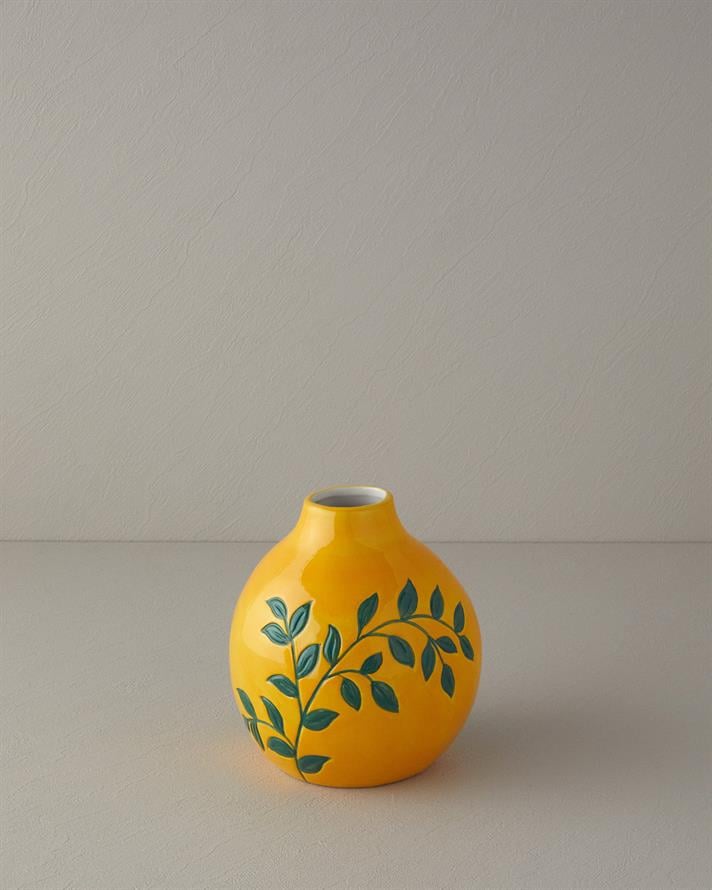 frunze Vază 17x17x19 cm Galben