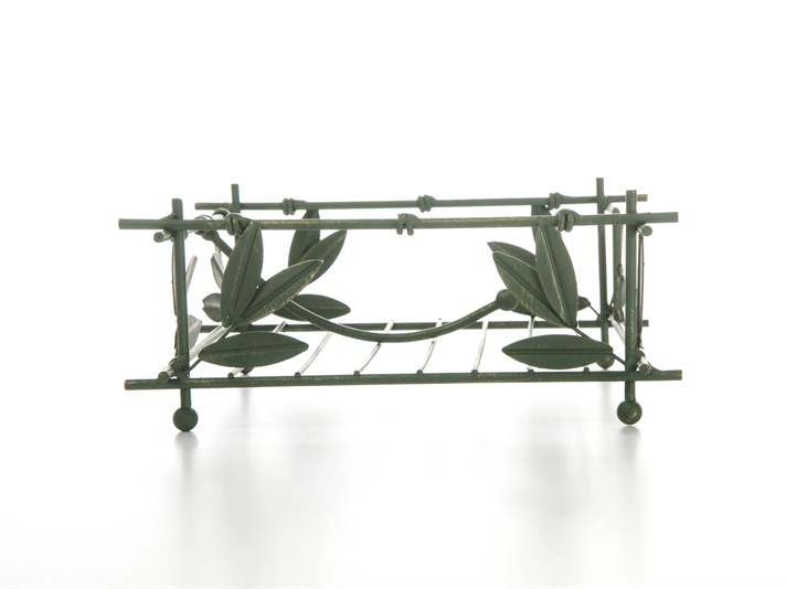 frunzos Fier forjat  SUPORT PENTRU ȘERVE 21X21X9 cm Green