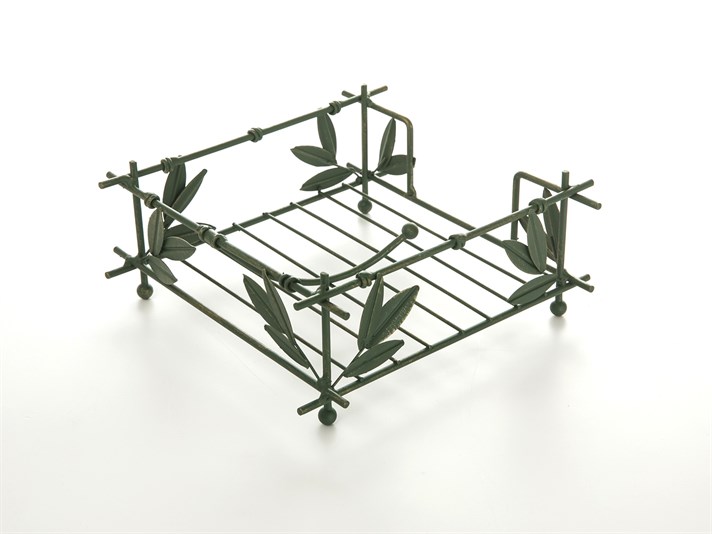 frunzos Fier forjat  SUPORT PENTRU ȘERVE 21X21X9 cm Green