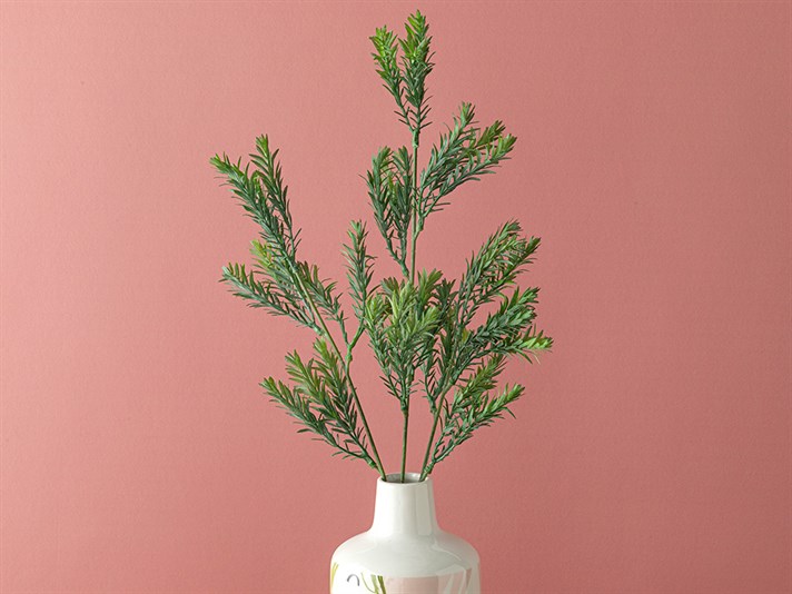 Leafy Artificial Flower - One Pc 73 cm Purple