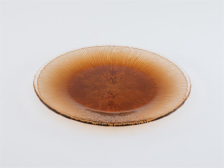 Fuchsia Glass Service Plate 28 cm Amber