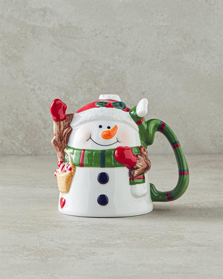 Funny Snowman, Cană, dolomită, 300 ml, multicolor