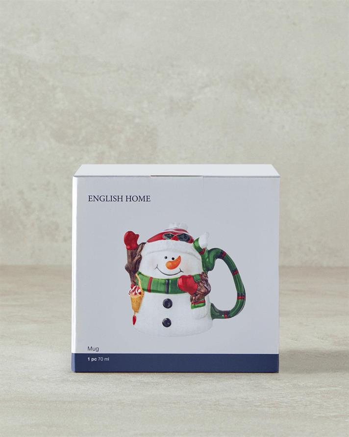 Funny Snowman, Cană, dolomită, 300 ml, multicolor