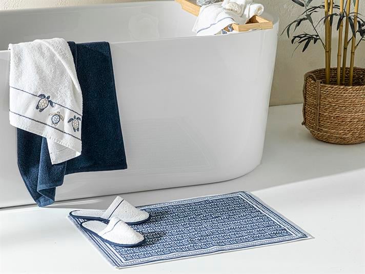 Prosop pentru picioare, Gale, bumbac, 50x70 cm, bleu