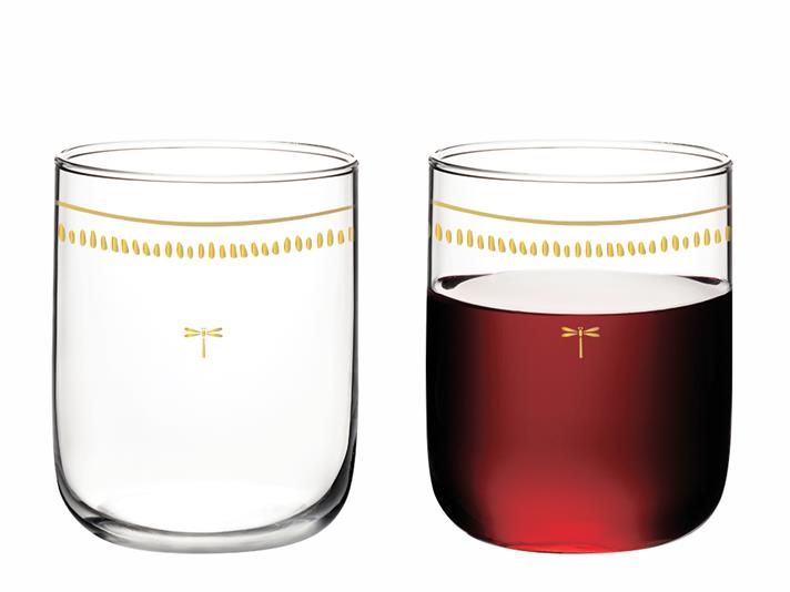 Galia Goldie Glass 4 Pcs Glass 270 ml Gold