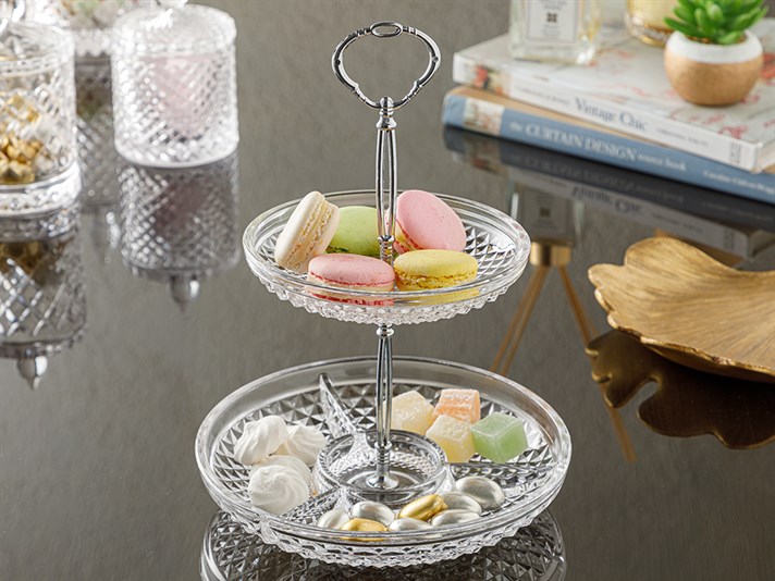 Gena Glass Multi-Tier Service 19x13,5 cm Transparent