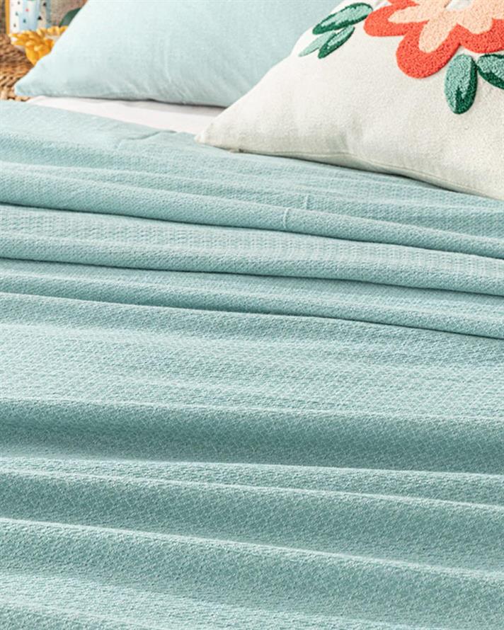 Genesis Set De Pătură De Vară Dublu, Soft Touch, 200*220 Cm, Albastru-Rosu