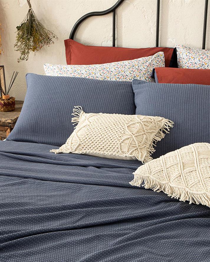Genesis Soft Touch Double Set Pătură De Vară 200x220 cm Bleumarin