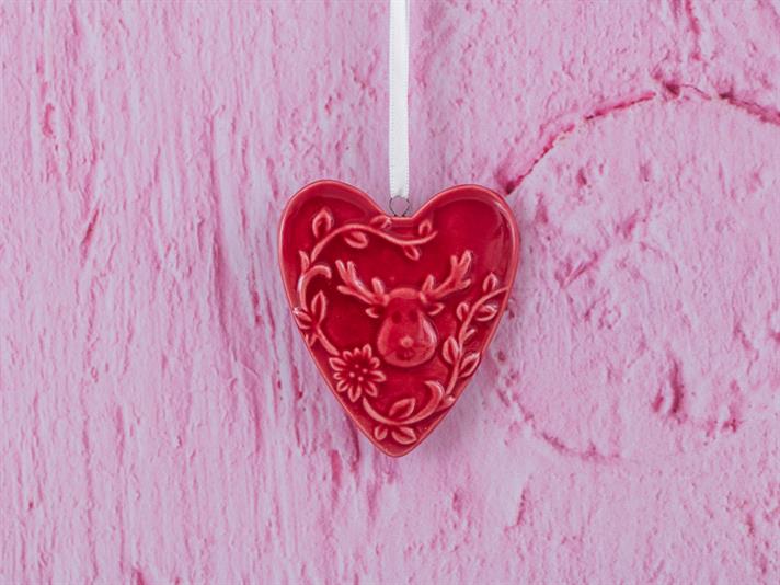 Geopatch Ceramic Accessory With Hanger Red