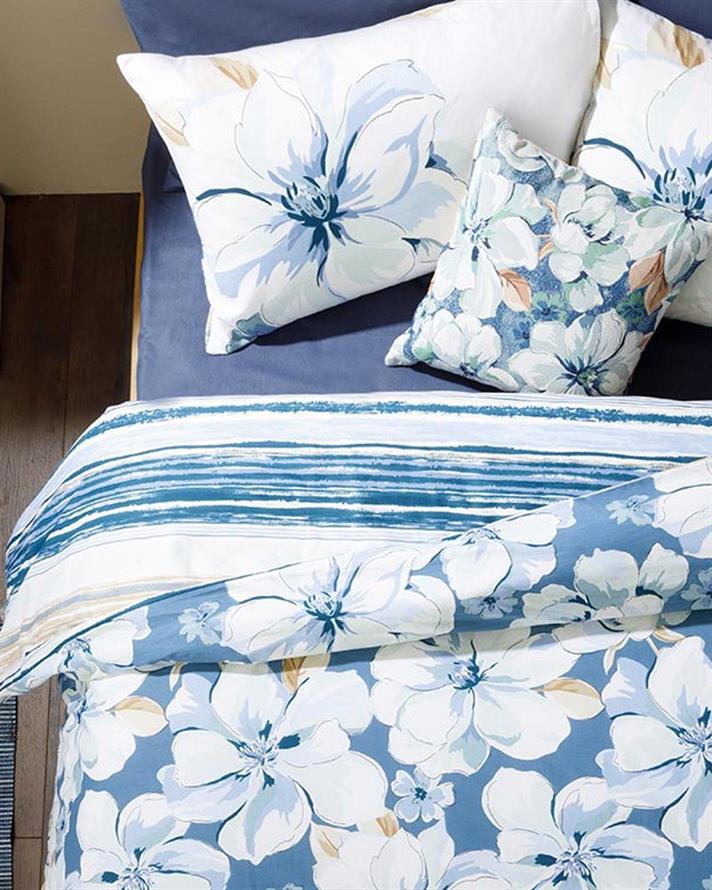 Georgia Bumbac King Size Set Lenjerie De Pat 240*220 Cm Albastru