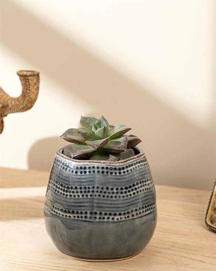 Erica Flowerpot 13x13x12 cm Blue