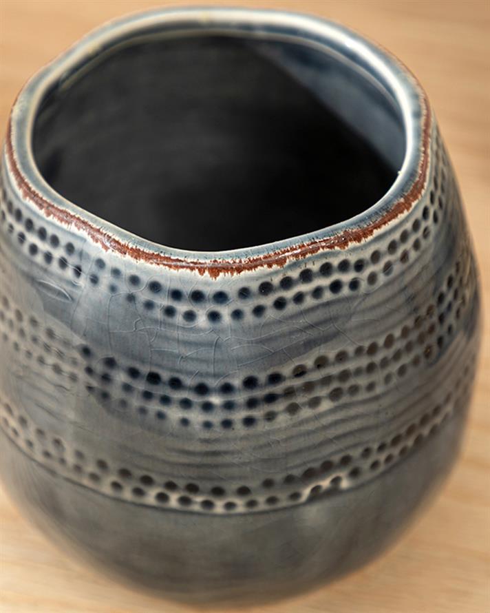 Erica Flowerpot 13x13x12 cm Blue