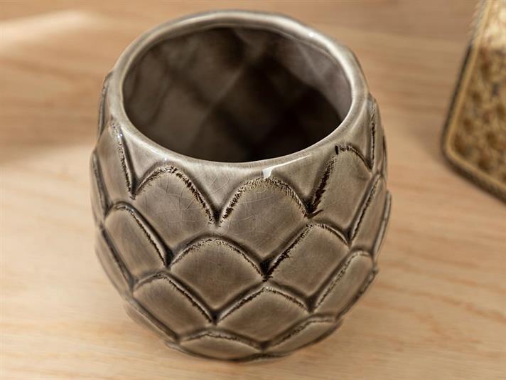 Ghiveci pentru flori, Jesse, ceramică, 12,7x12,7x10,4, maro