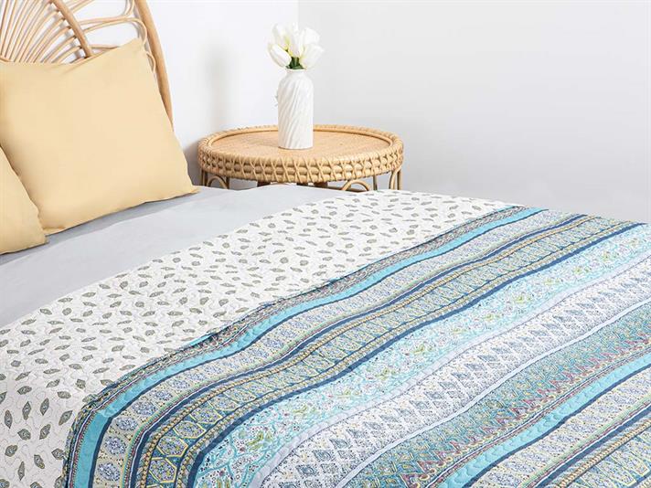 Giles  King Size  CUVERTURĂ MULTIFUNC 240x220 cm Albastru.