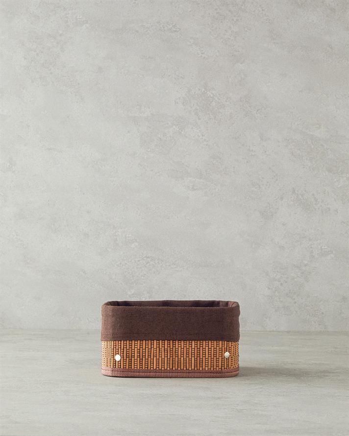 GINA BAMBUS COȘ 20X15X10 CM MARO INCHIS