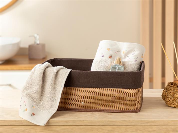 Gina Bambus Coș 36 x 26 x 14 cm Maro Închis