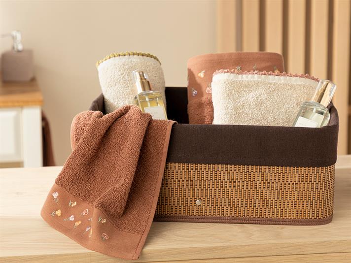 Gina Bamboo Basket 40x30x16 cm Dark Brown