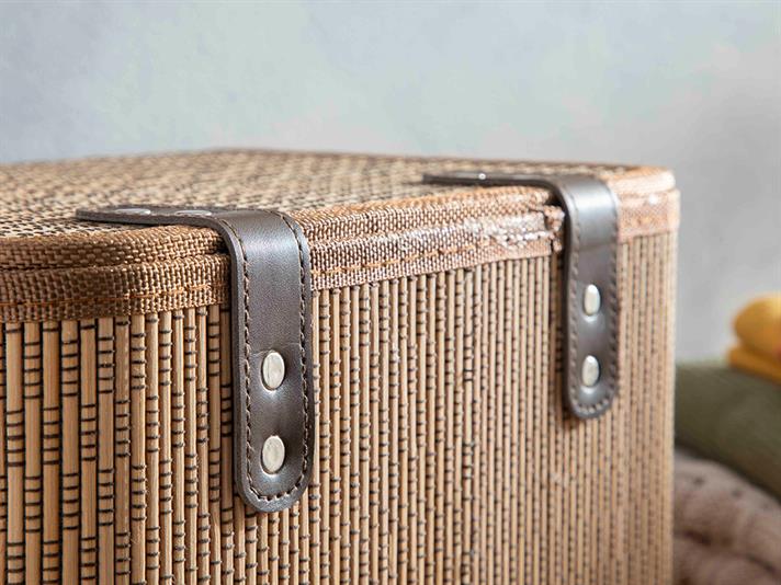 Gina Cutie De Depozitare, Bambus, 28*20*18 Cm, Albastru-Beige